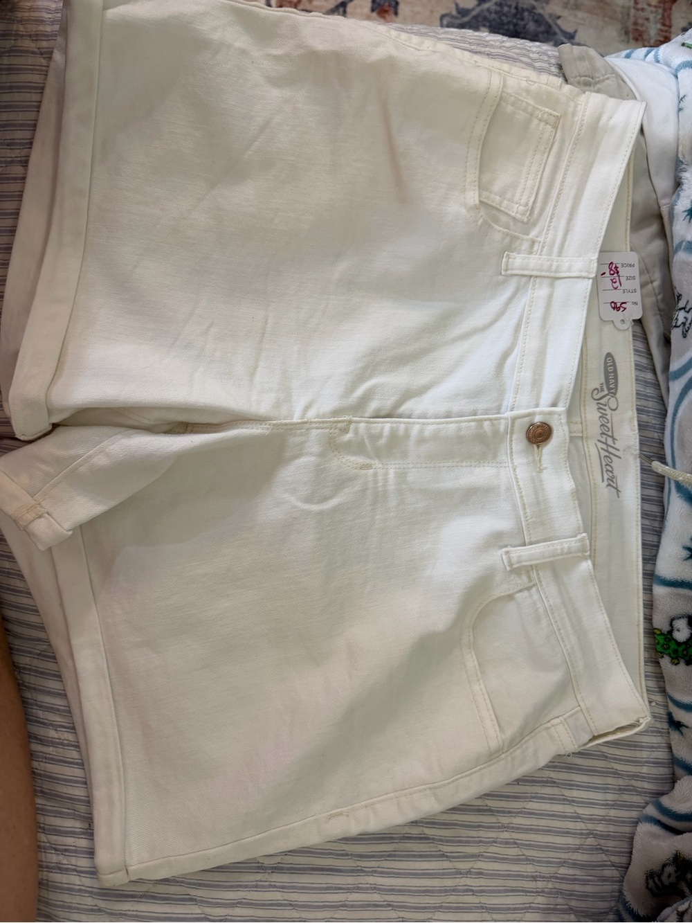 Old navy Women's White Denim Shorts size 12 only $8 worn one time